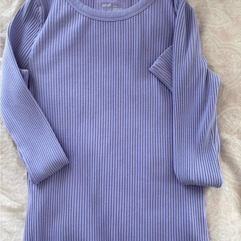Aerie Ribbed Long Sleeve Top
